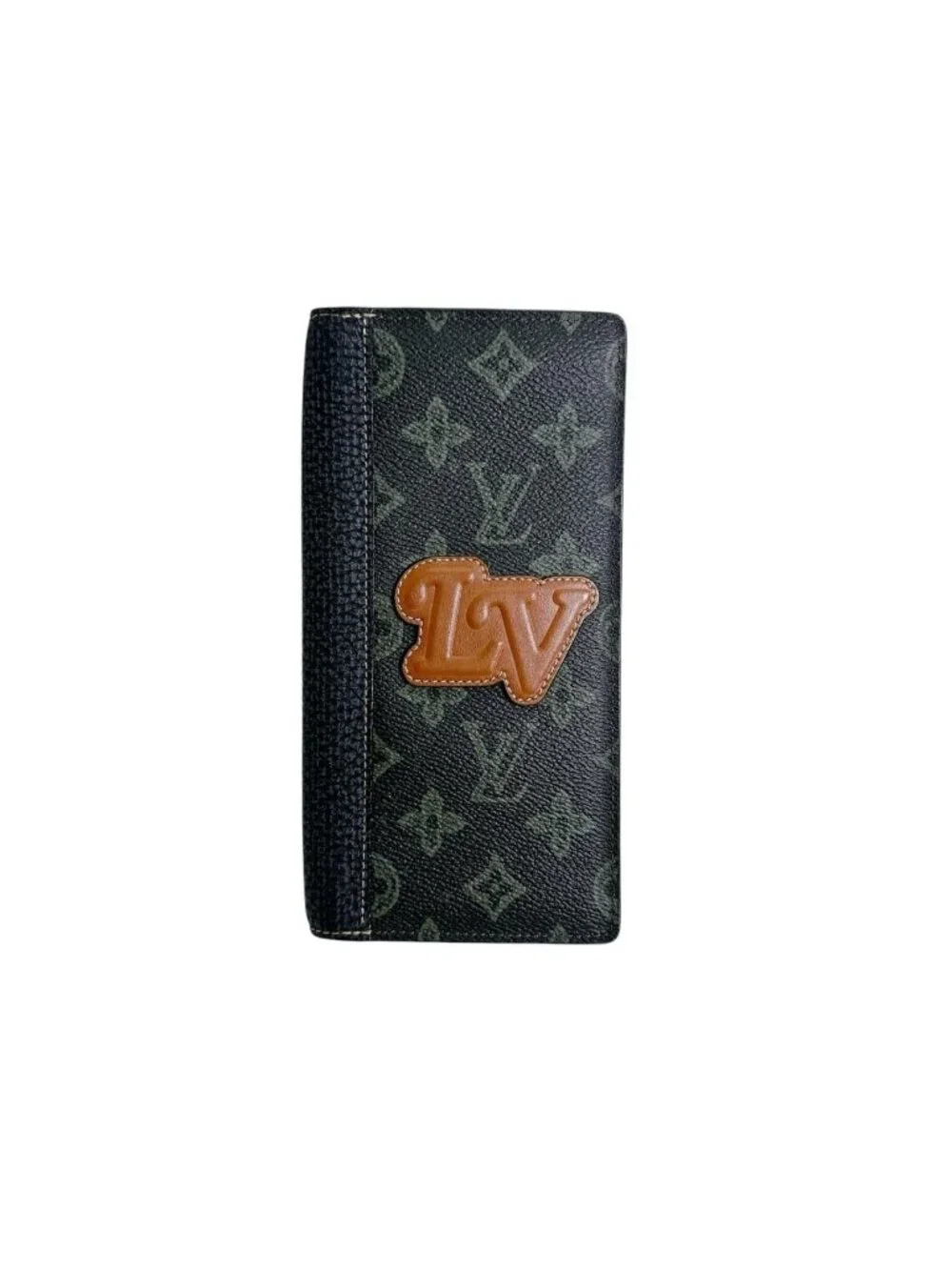 Louis Vuitton Monogram Bi Foldlong Wallet Portefeuille Brazza NM Green